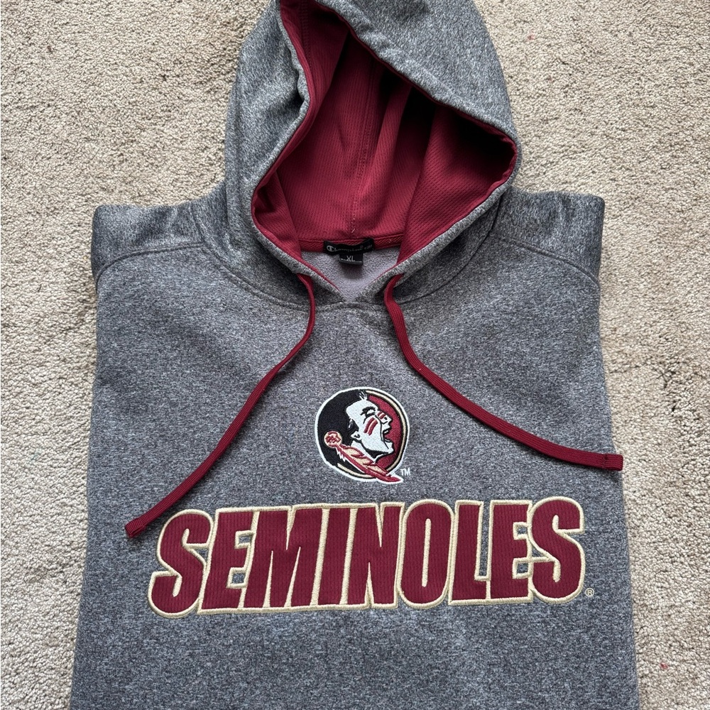 #9 Champion Florida State Seminoles Champion Elite FSU Seminoles Gray Hoodie - Picture 11 of 11